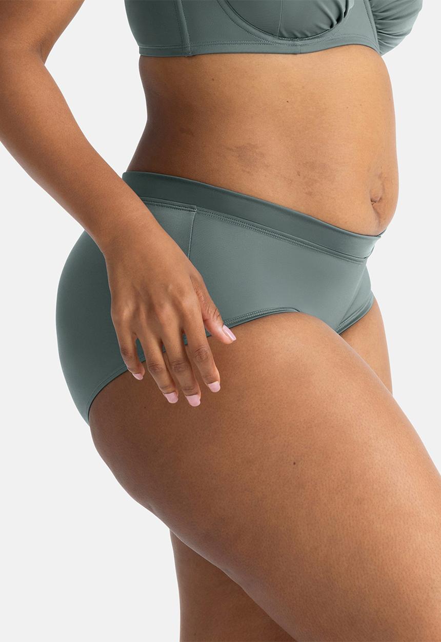 DORINA - Plus Oda midi bikini bottom - green