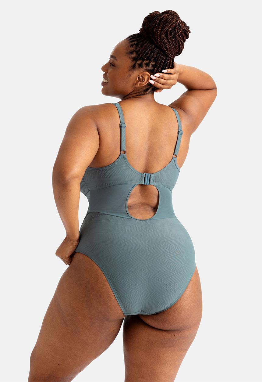DORINA - Plus Sunyani shaping swimsuit - green
