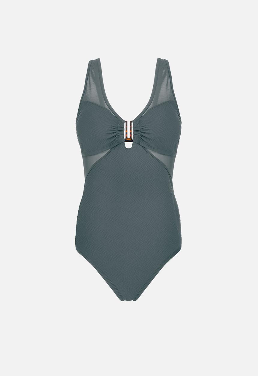 DORINA - Plus Sunyani shaping swimsuit - green