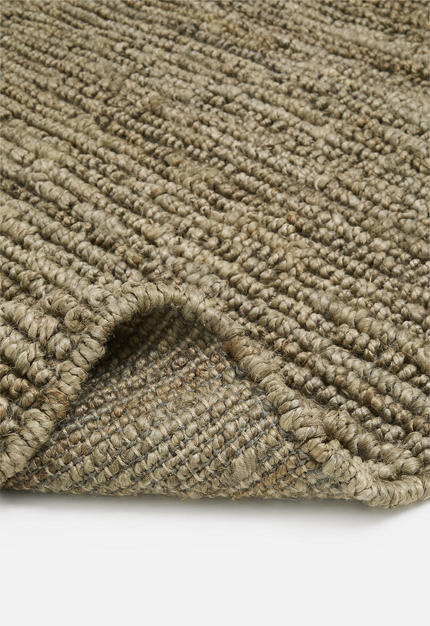 Sixth Floor - Hand Woven Chunky Jute Rug - Khaki
