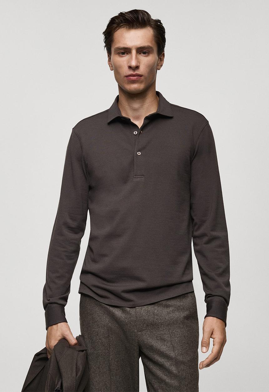 MANGO - Polo shirt barce - brown