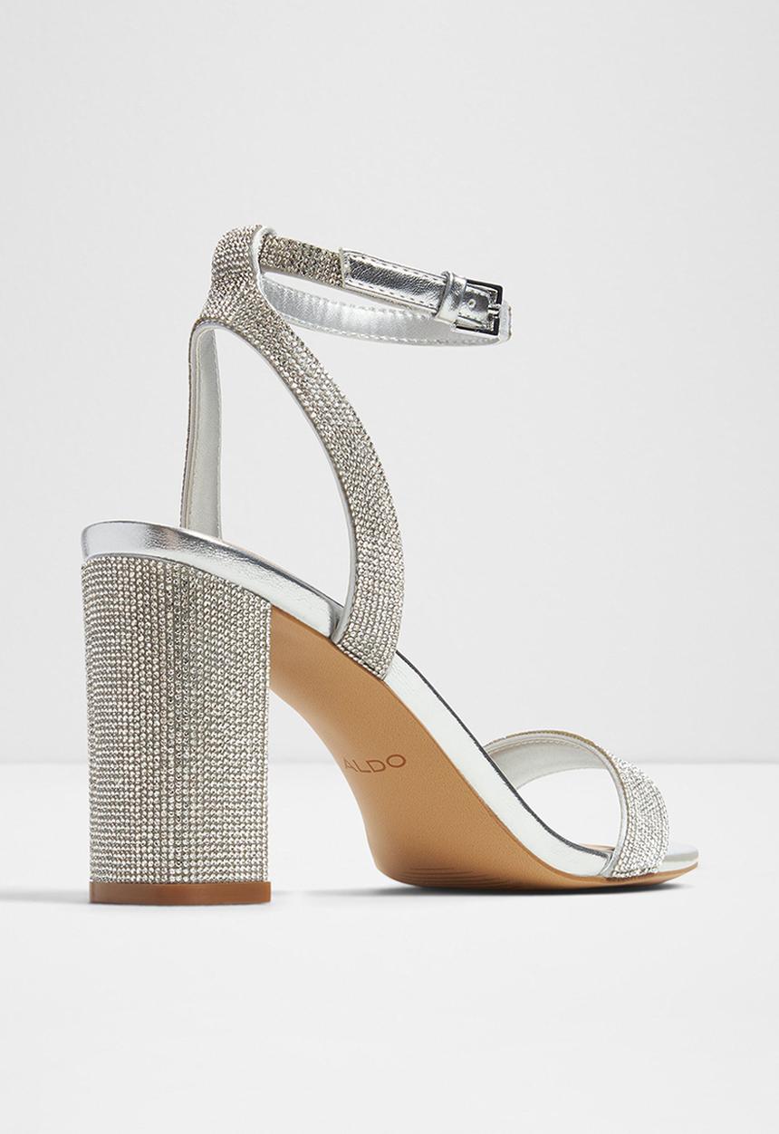 ALDO - Rhiannon ankle strap block heel - silver