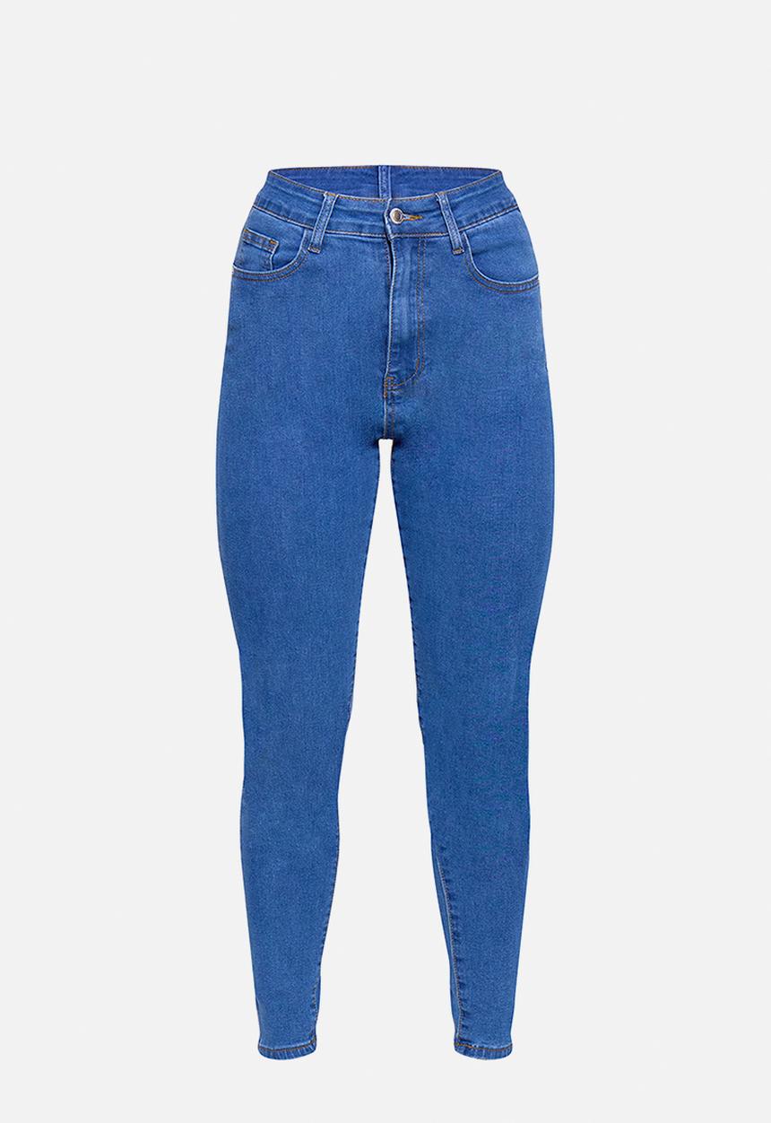 PrettyLittleThing - PLT L30 5 Pocket Skinny Jeans - Mid Blue