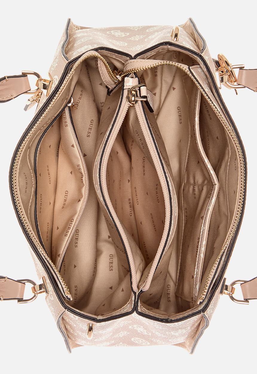 GUESS - Noelle luxury satchel - sand logo