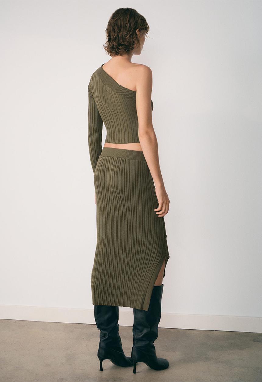 MANGO - Sally Skirt - khaki