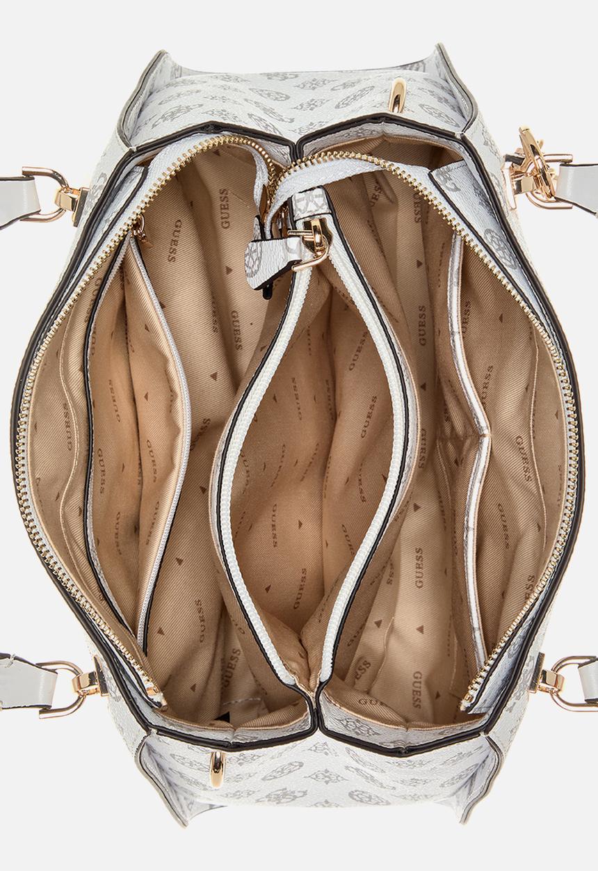 GUESS - Noelle luxury satchel - white logo