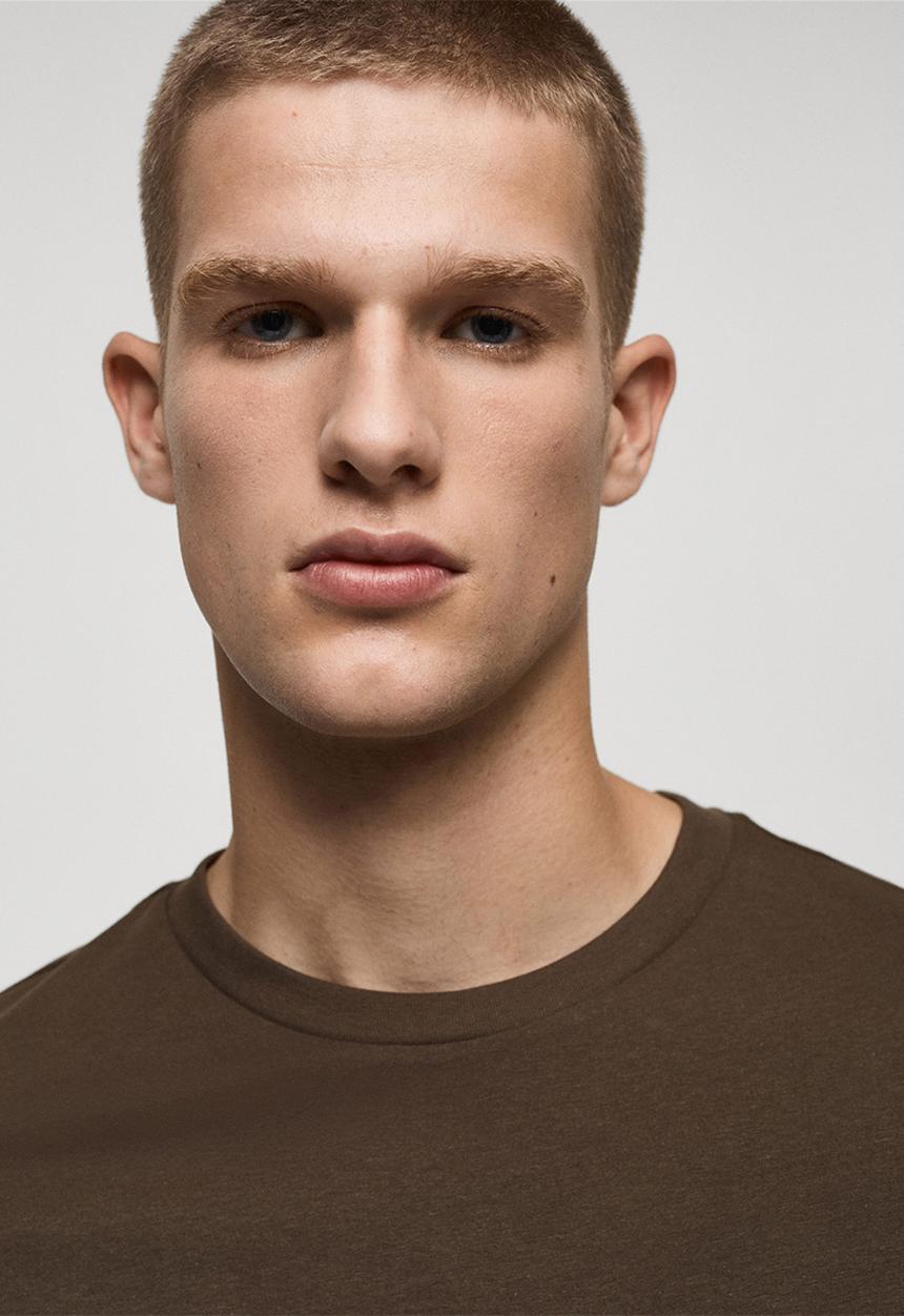 MANGO - T-shirt cherlo - dark brown