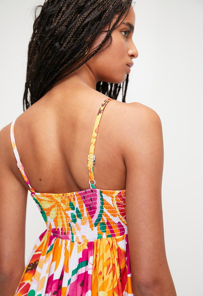 Me&B - Babydoll Sundress With Pockets - Fruitsalad