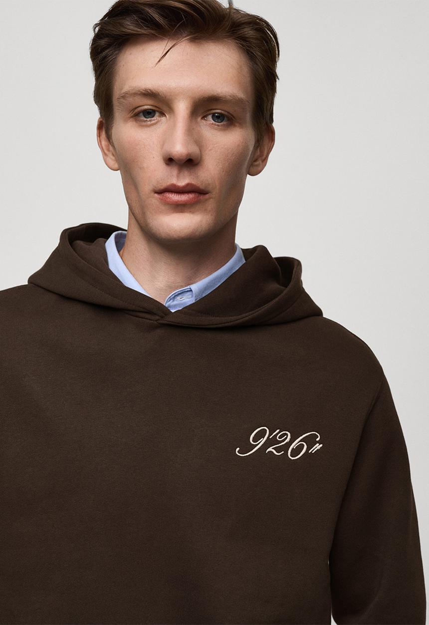 MANGO - Sweatshirt numbers - dark brown
