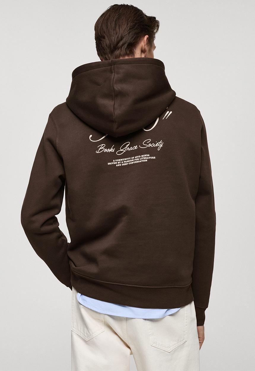 MANGO - Sweatshirt numbers - dark brown