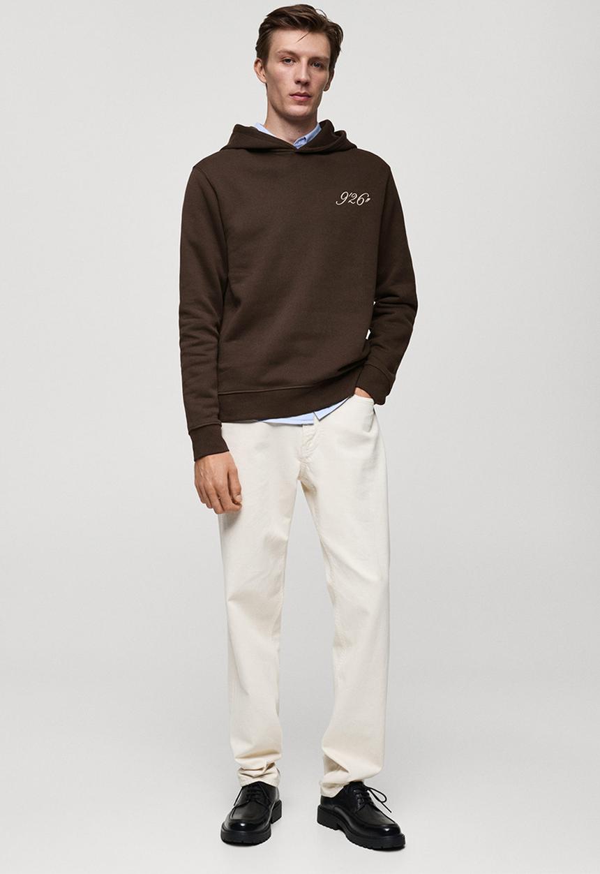 MANGO - Sweatshirt numbers - dark brown