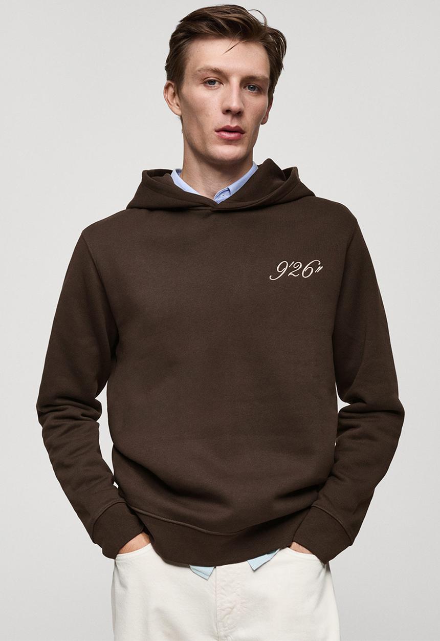 MANGO - Sweatshirt numbers - dark brown