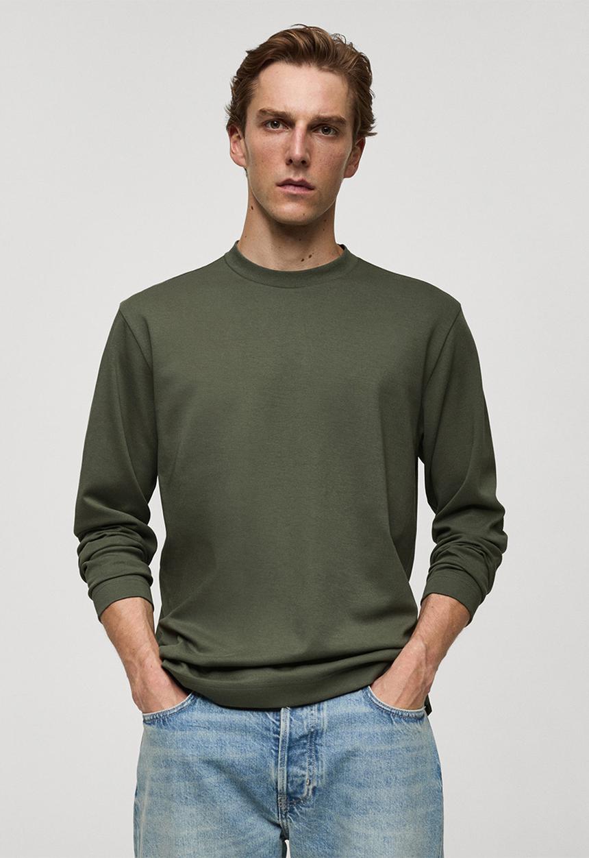MANGO - T-shirt garet - medium green