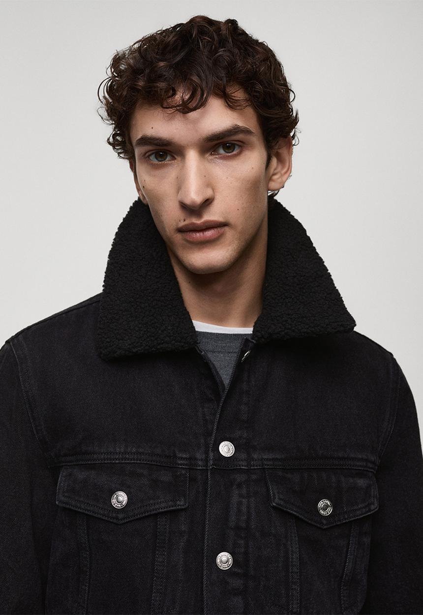 MANGO - Jacket wasp - black denim
