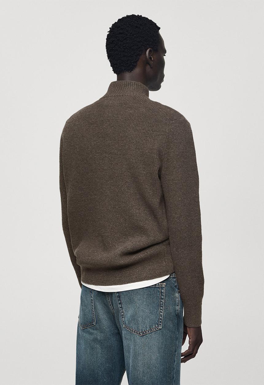 MANGO - Sweater parkd - brown