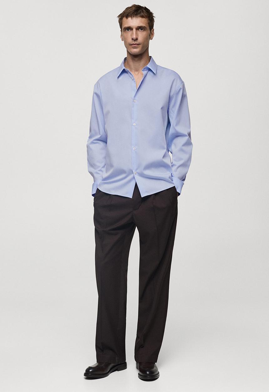 MANGO - shirt beau - light/pastel blue