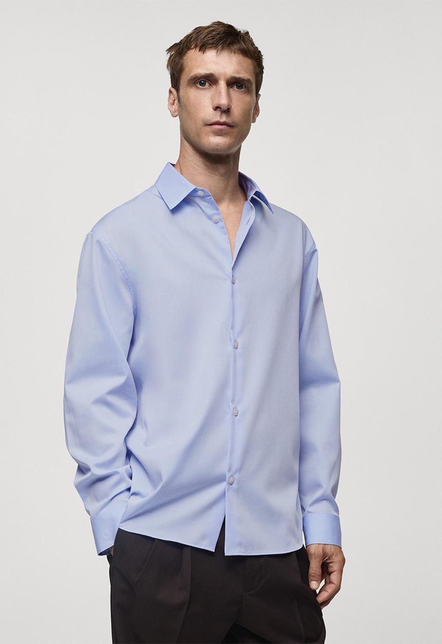 MANGO - shirt beau - light/pastel blue