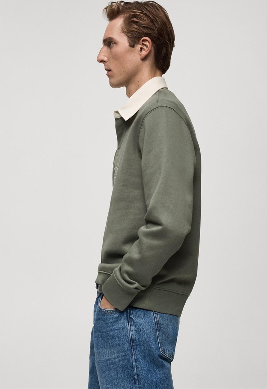 MANGO - Sweatshirt poems - green