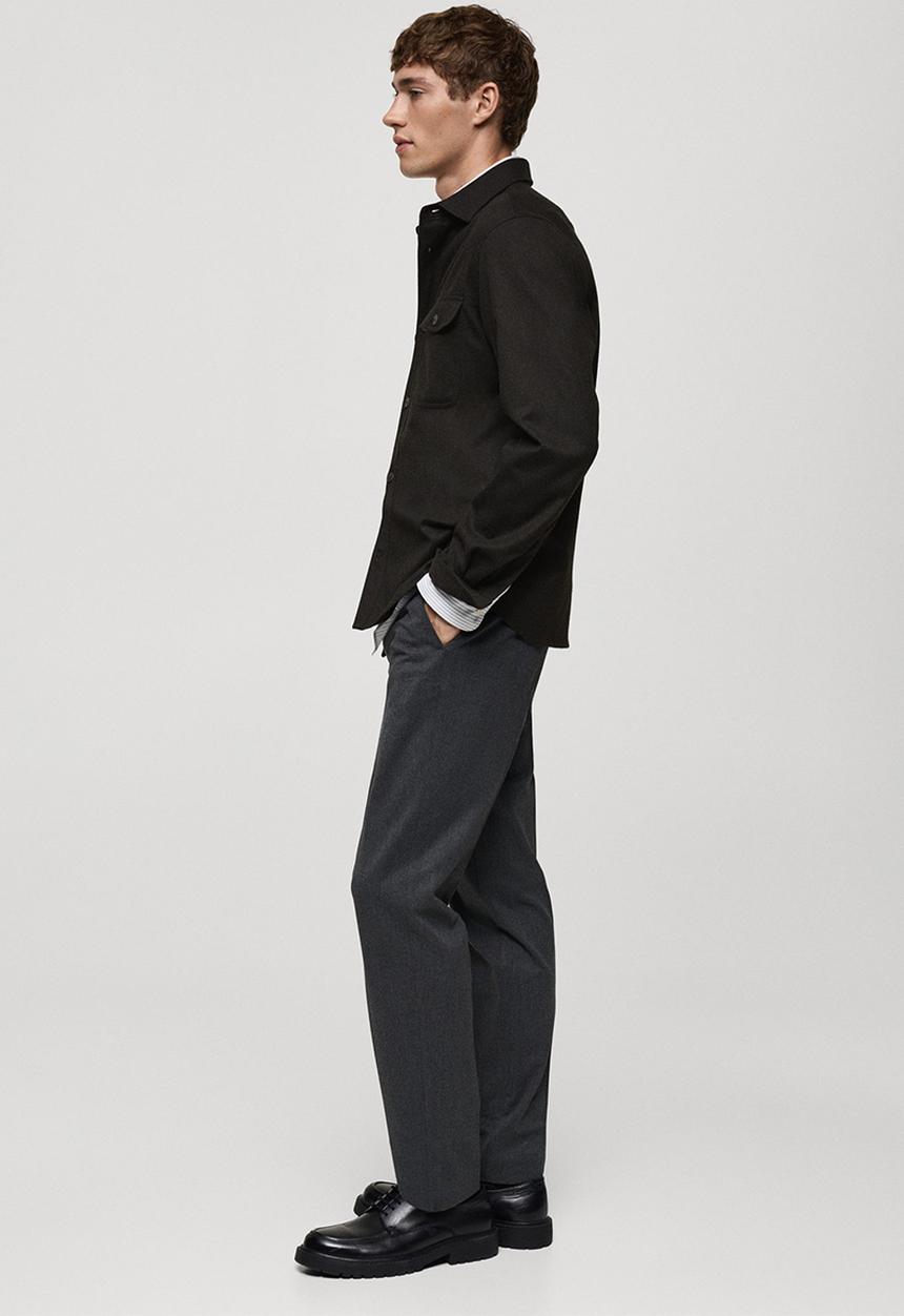 MANGO - shirt olivier - dark grey