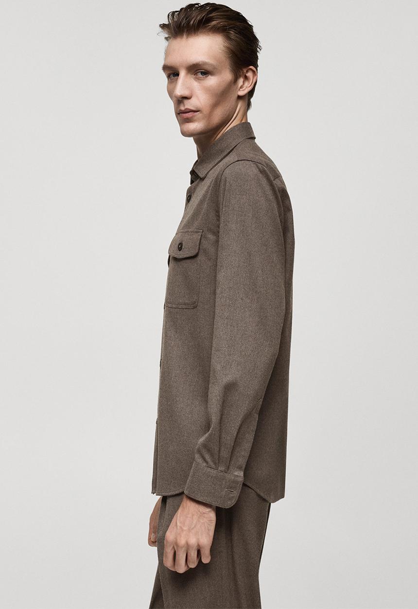 MANGO - Shirt olivier - medium grey