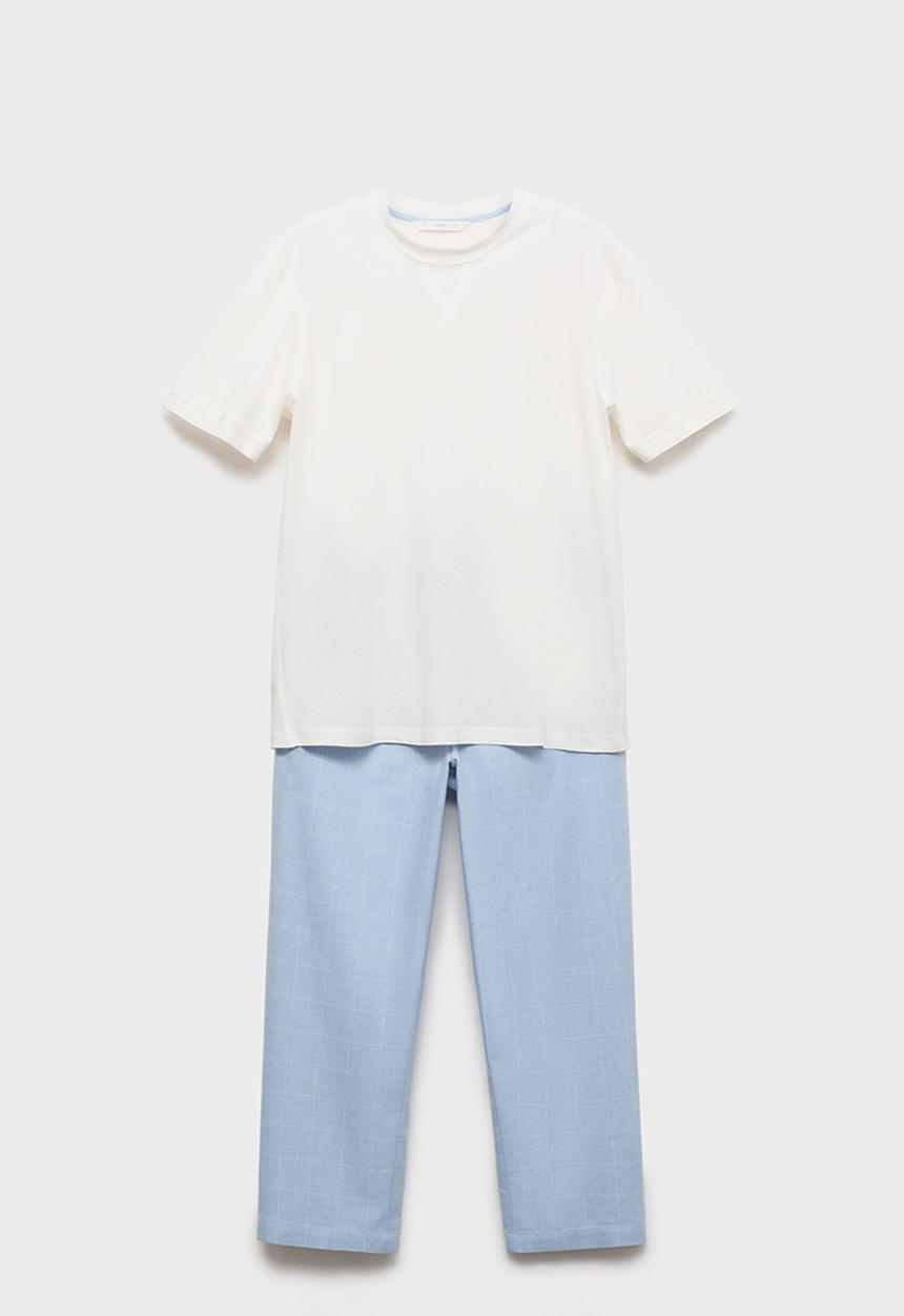 MANGO - Pijama pack classic  - sky-blue