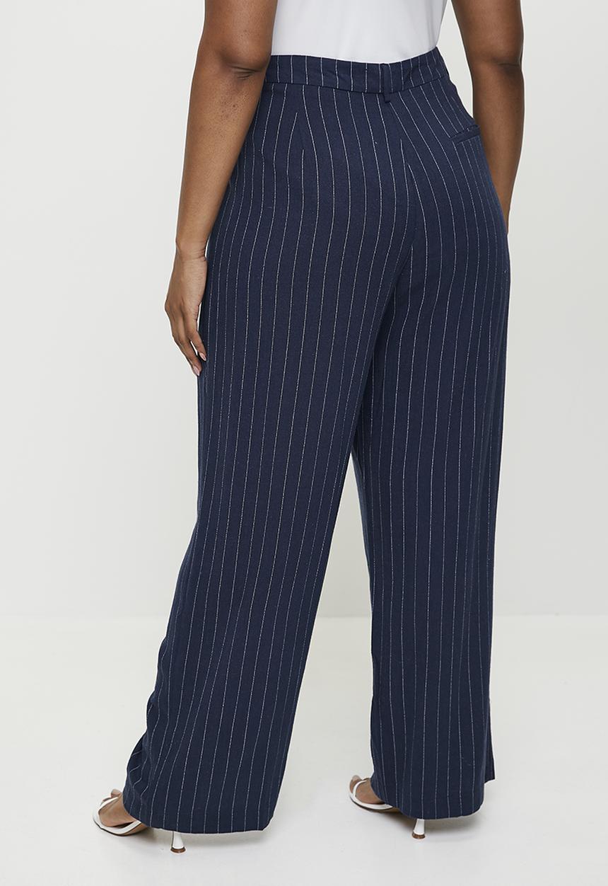 Superbalist - Easy pinstripe wide leg co-ord - navy pinstripe