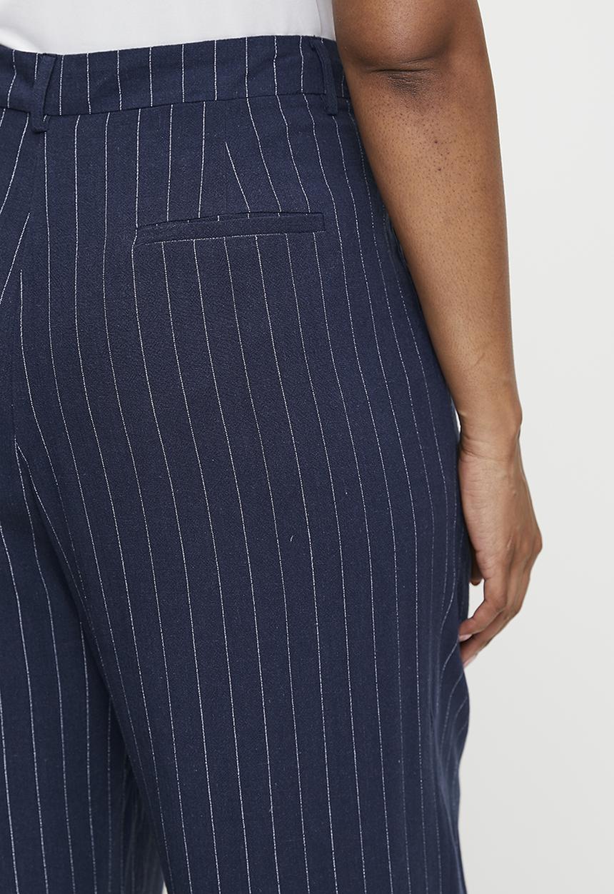 Superbalist - Easy pinstripe wide leg co-ord - navy pinstripe