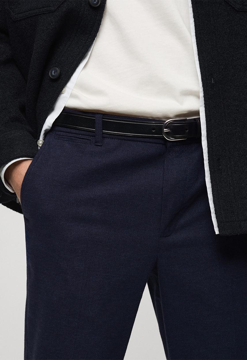 MANGO - Trousers Brest - Medium Blue