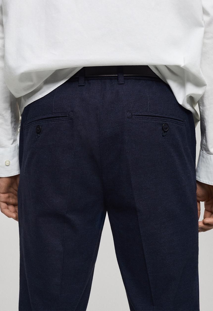 MANGO - Trousers Brest - Medium Blue