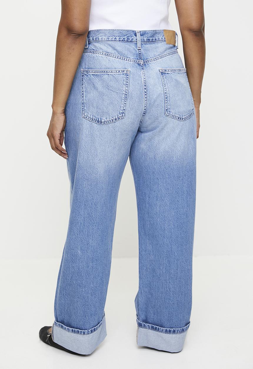 Cotton On - Plus Loose Cuff Jean - Saltwater Blue