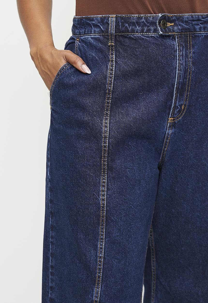 Cotton On - Plus Seam Wide Jean - Rinse Blue