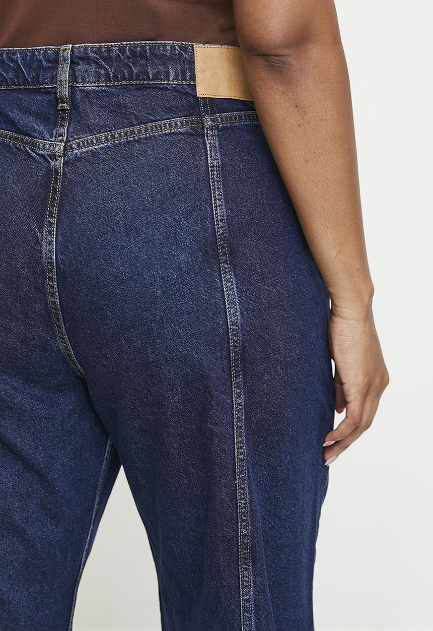 Cotton On - Plus Seam Wide Jean - Rinse Blue