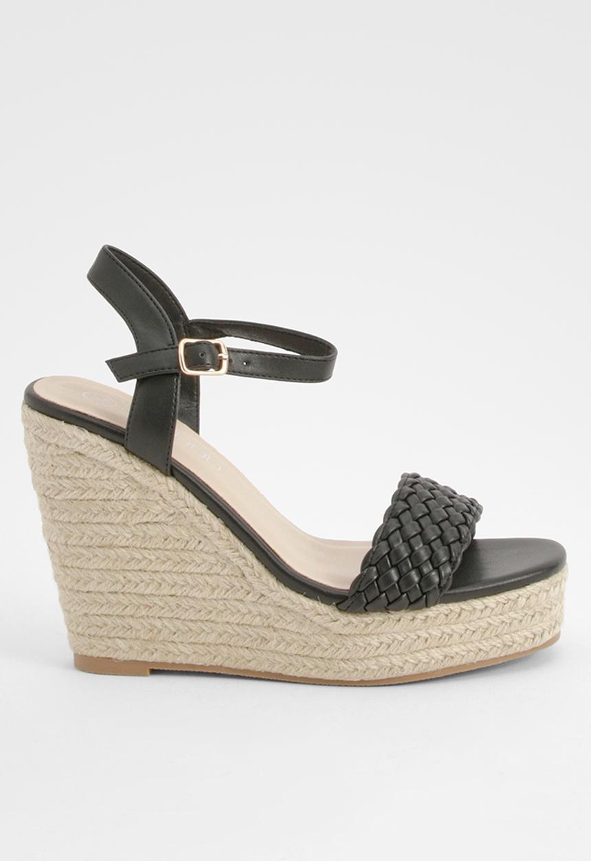 boohoo - Woven 2 Part Wedge - black