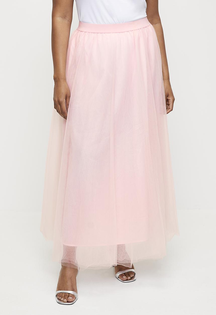 MILLA - Full tulle maxi skirt - pink1