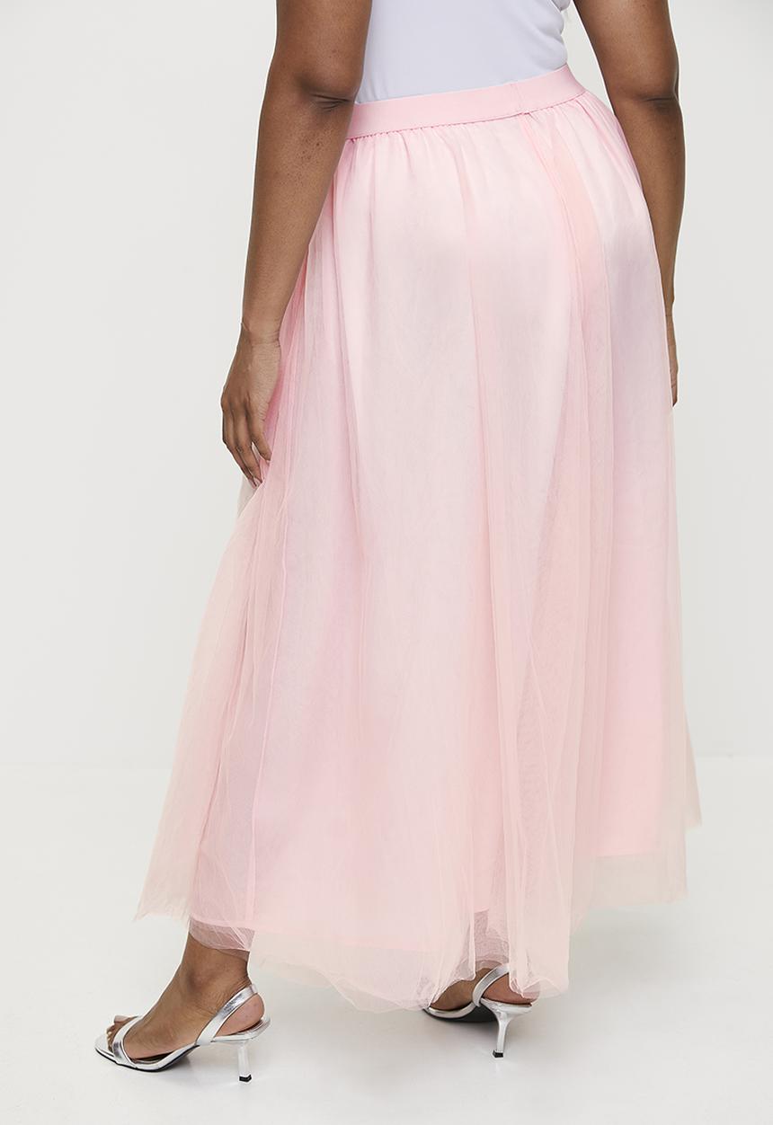 MILLA - Full tulle maxi skirt - pink1