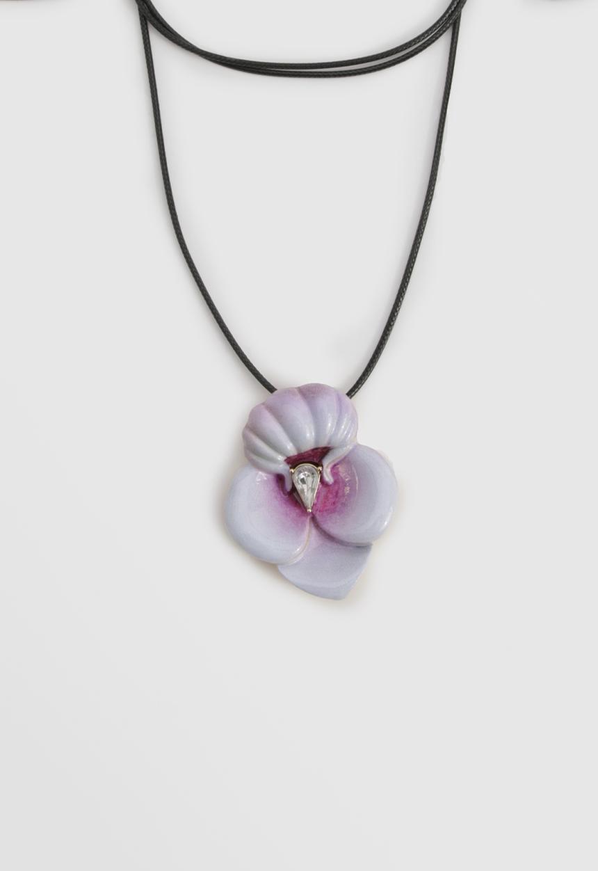 boohoo - Orchid Statement Rope Detail Necklace - purple