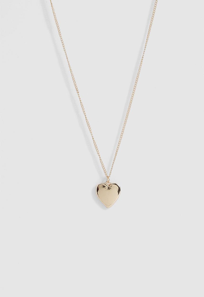 boohoo - Heart Pendant Necklace - gold