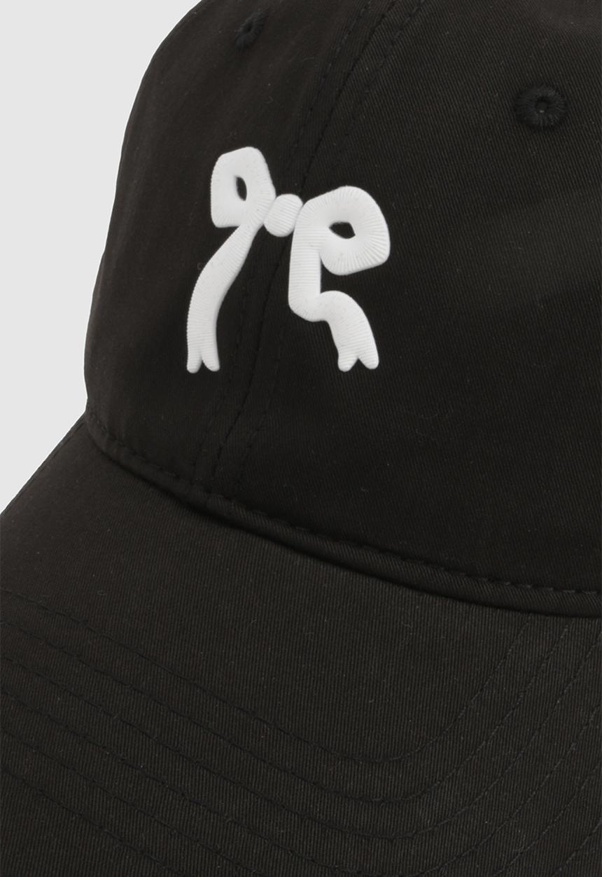 boohoo - Bow Embroidered Cap - black