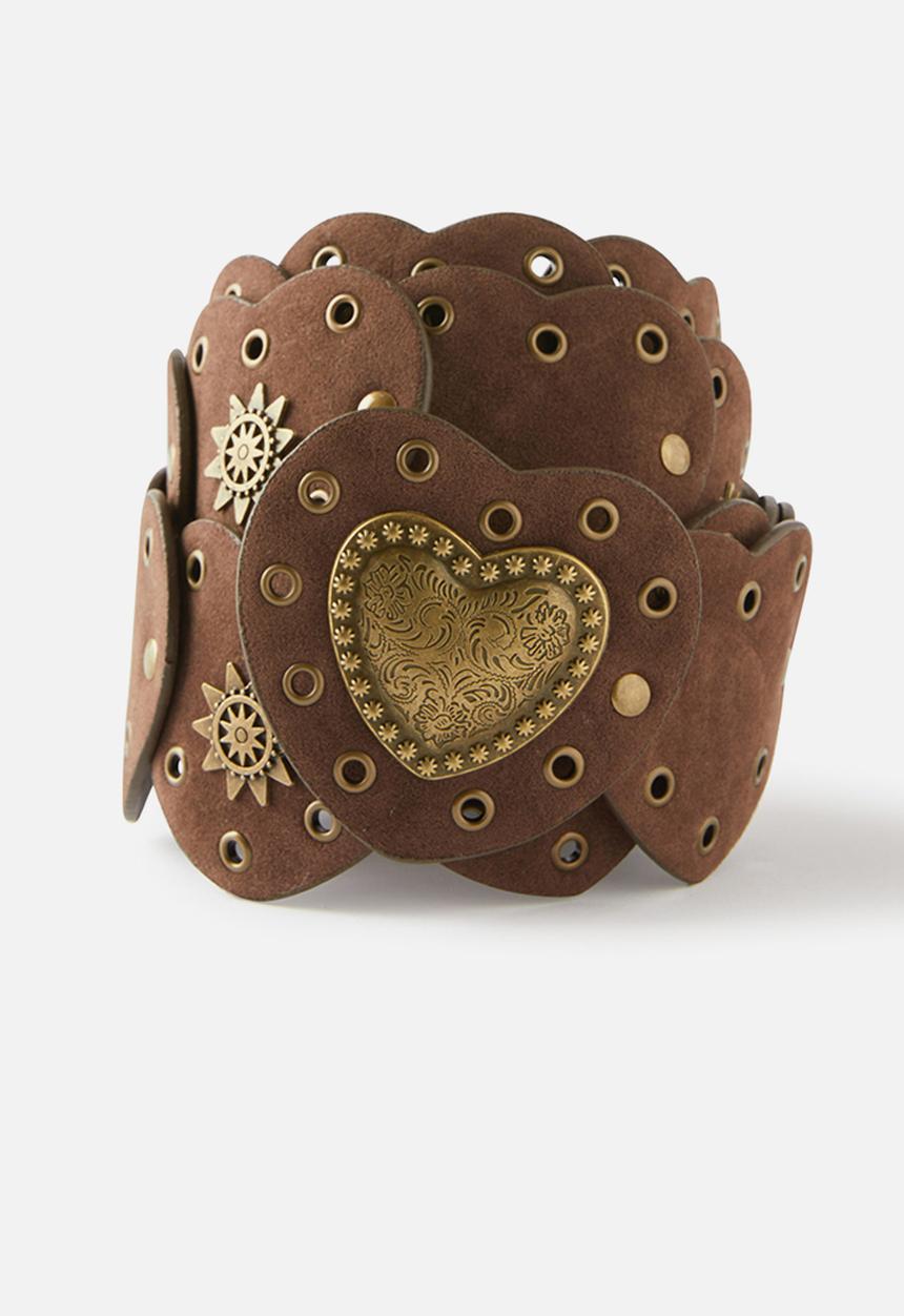 Rubi - In a heartbeat belt- brown/gold