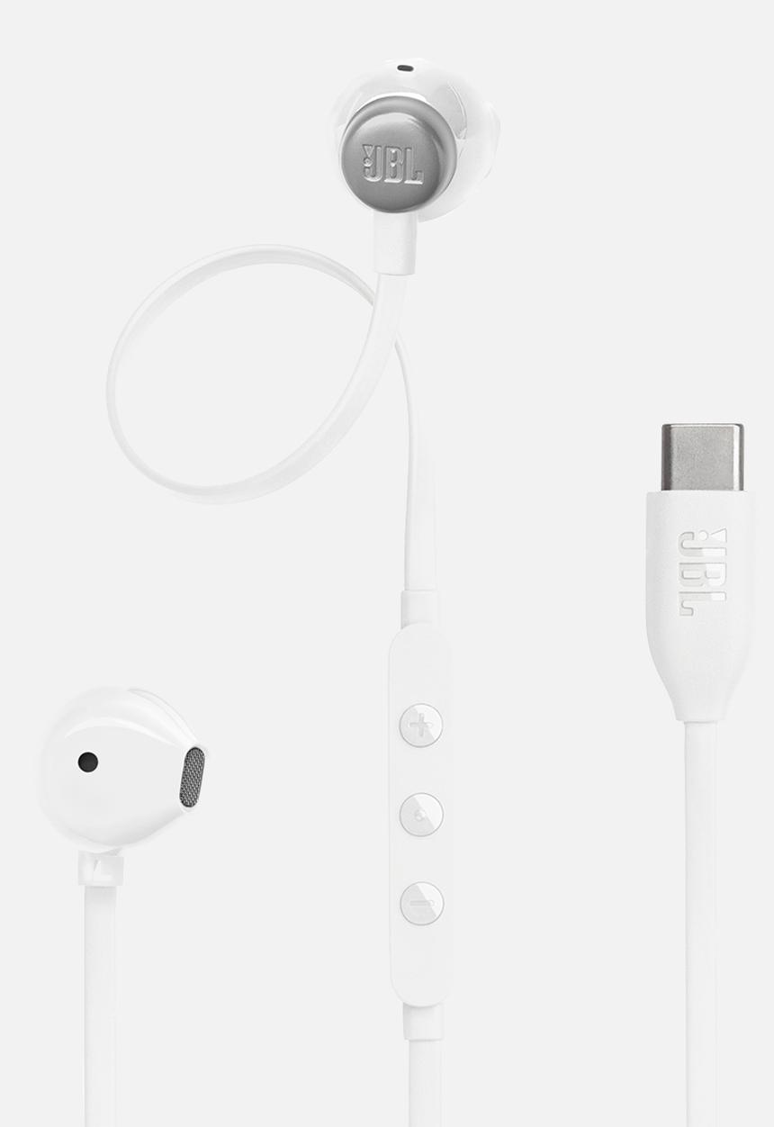 JBL - Tune 305C Wired Hi-res Earbud - White