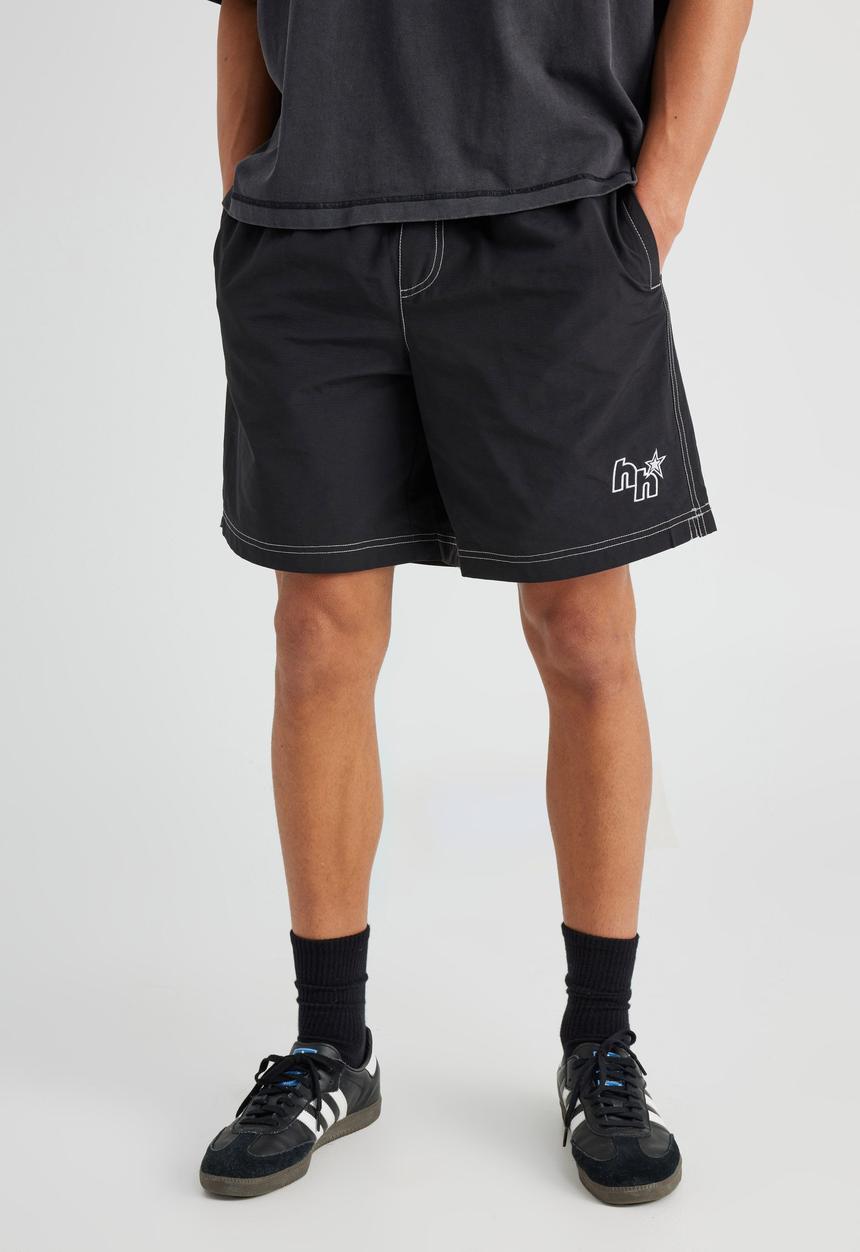 Factorie - Half Half New Street Short - Black/Contrast Stitch