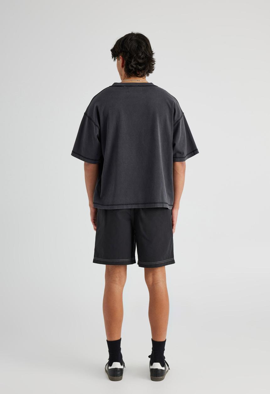 Factorie - Half Half New Street Short - Black/Contrast Stitch