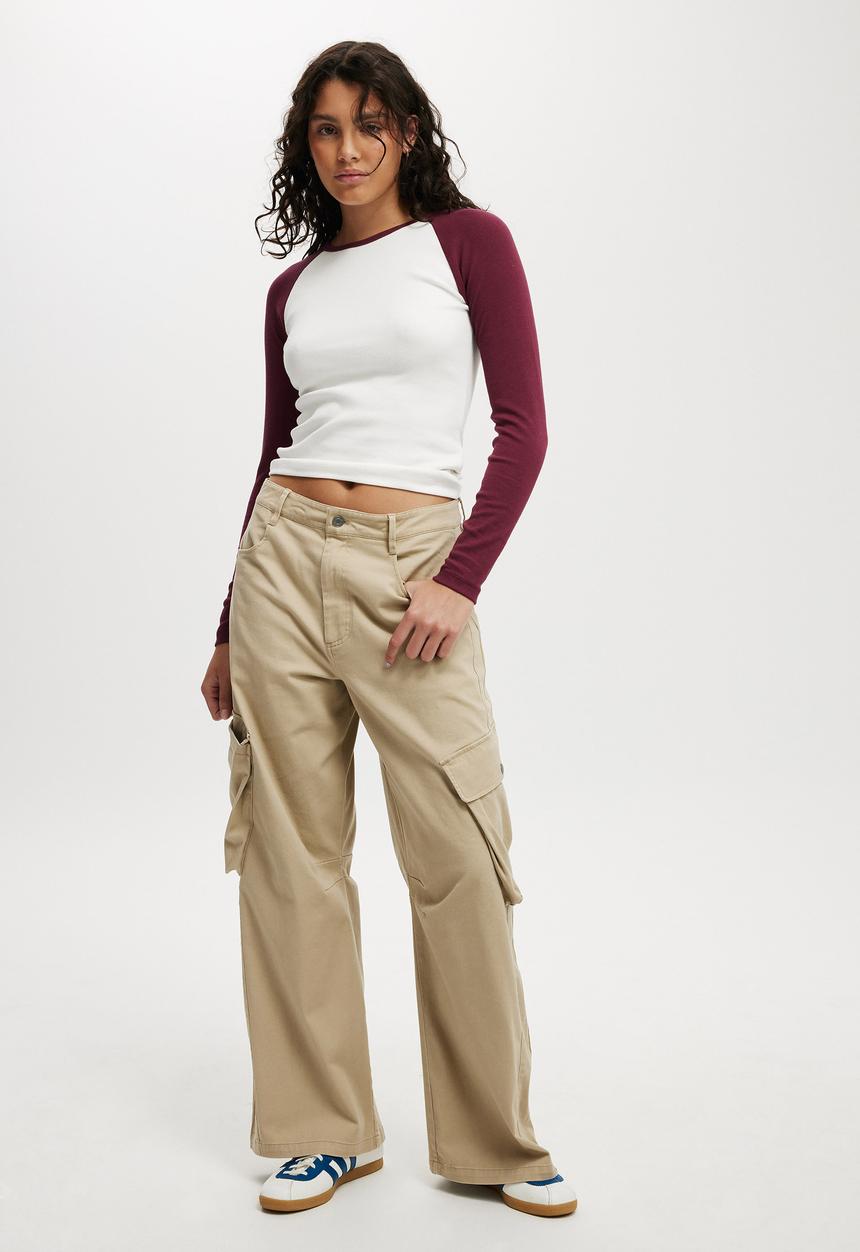 Cotton On - Cody Baggy Cargo Pant - Taupe
