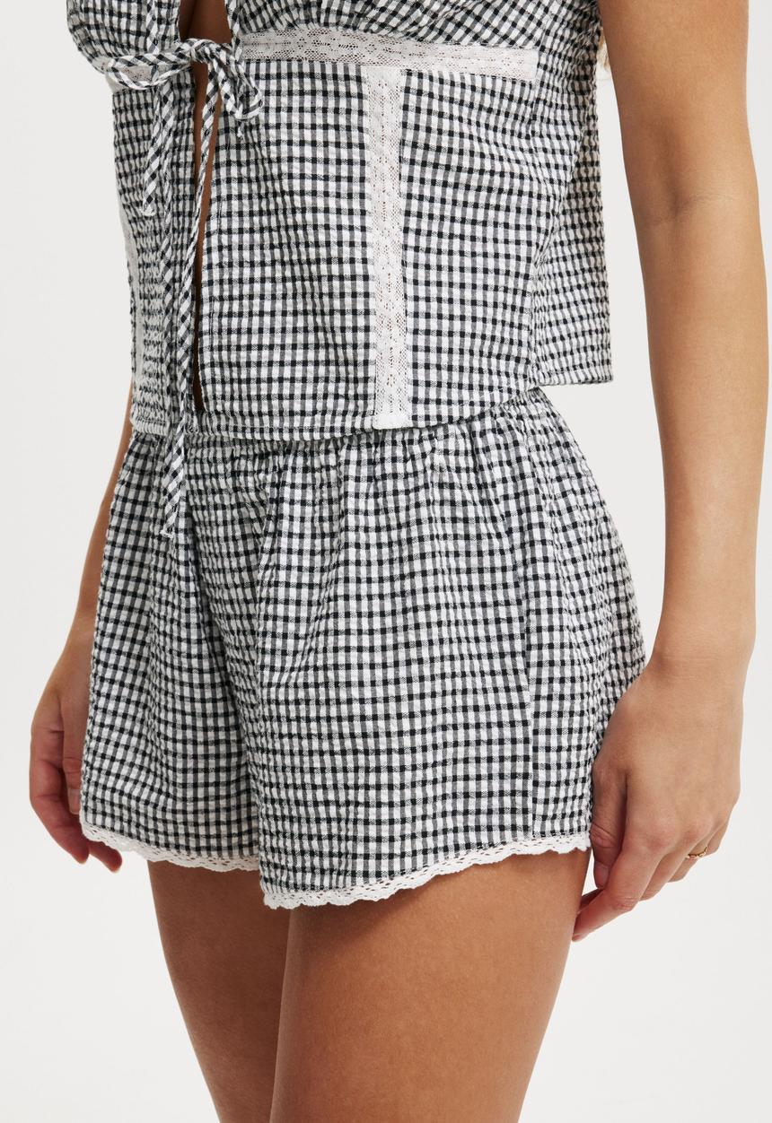 Cotton On - Lucy Micro Short - Black Gingham