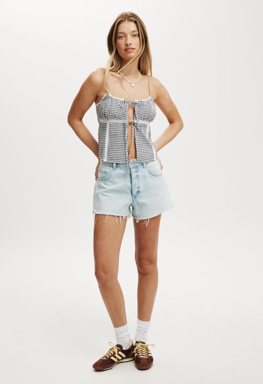 Cotton On - Lucy Lace Cami - Black Gingham