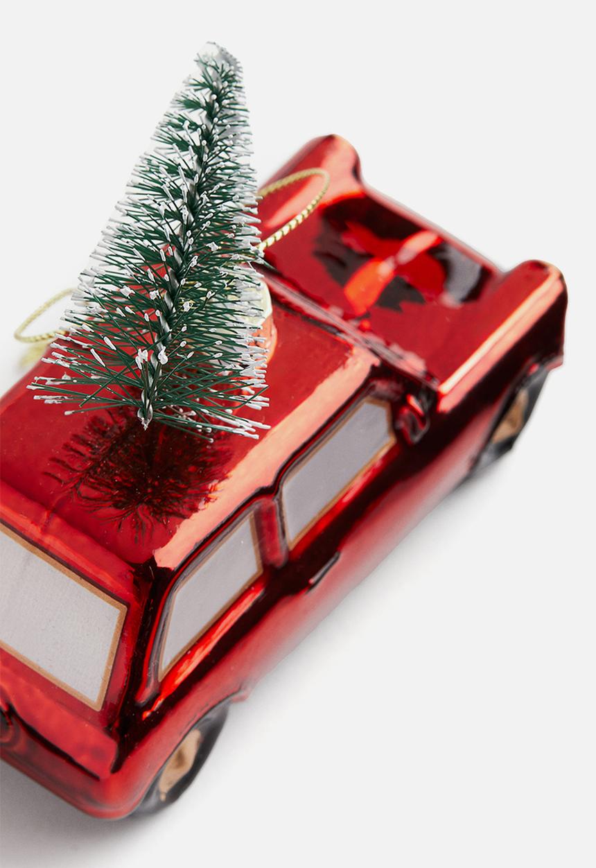 H&M - Large glass decoration - red car