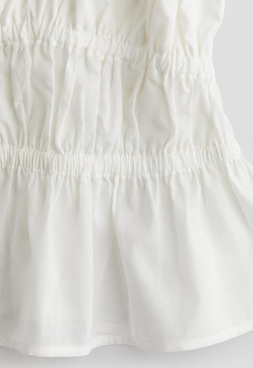 H&M - Peplum cotton blouse - white