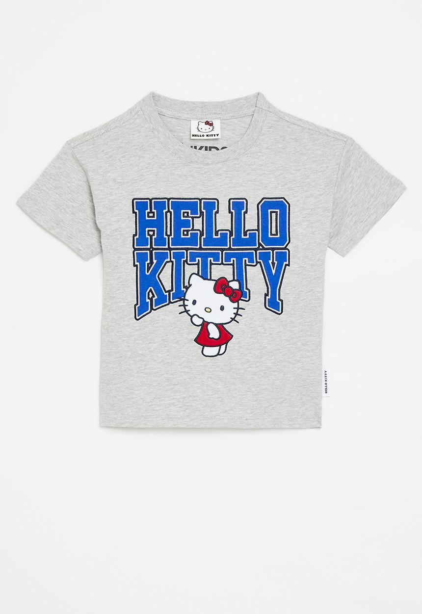 Cotton On - License drop shoulder short sleeve tee - lcn san hello kitty fog grey 