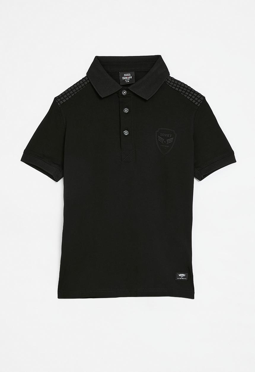SOVIET - Short sleeve fashion golfer - black