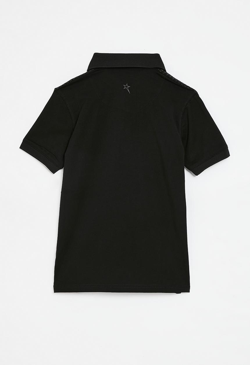 SOVIET - Short sleeve fashion golfer - black